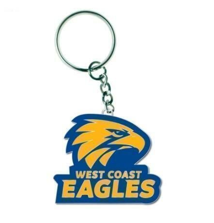 West Coast Eagles AFL Team Logo Mascot Metal Keyring Key Ring 