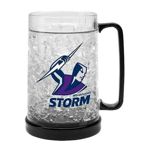 Melbourne Storm NRL Team Logo Gel Ezy Freeze Mug Stein Drinking Plastic Cup