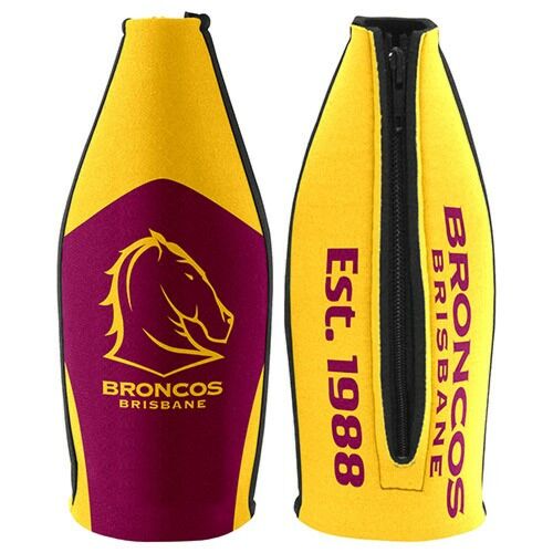 Brisbane Broncos NRL Long Neck Tallie 750ml Beer Bottle Holder Cooler