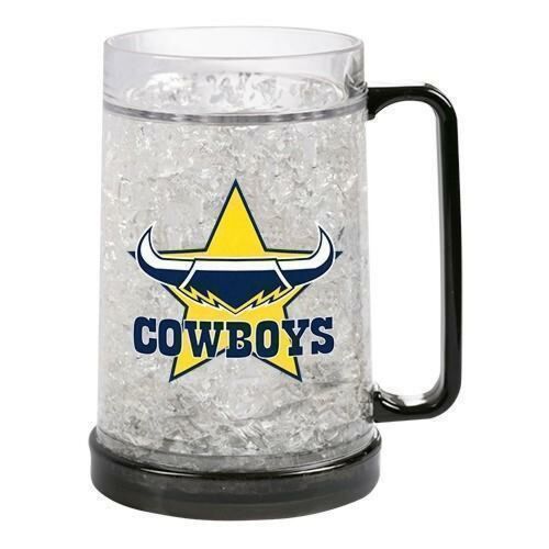North Queensland Cowboys NRL Team Logo Gel Ezy Freeze Mug Stein Drinking Plastic Cup