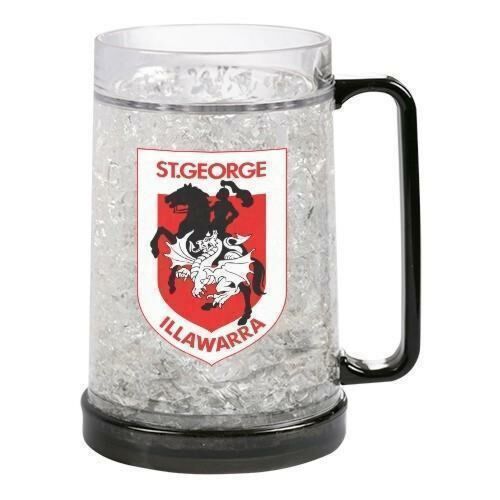 St George Dragons NRL Team Logo Gel Ezy Freeze Mug Stein Drinking Plastic Cup