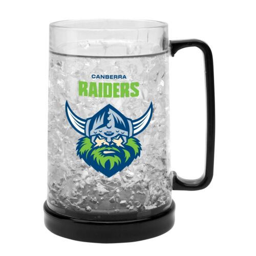 Canberra Raiders NRL Team Logo Gel Ezy Freeze Mug Stein Drinking Plastic Cup