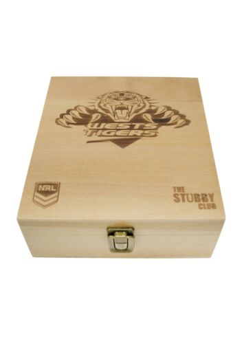 Wests Tigers NRL Team Whisky Whiskey Stone Set With Tongs In Gift Box