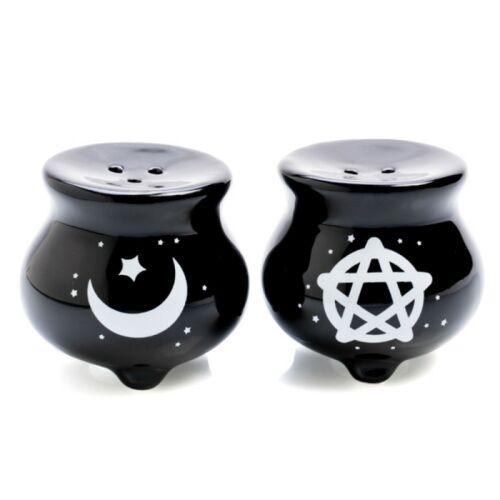 Witches Brew Cauldron Ceramic Salt & Pepper Shaker Set 