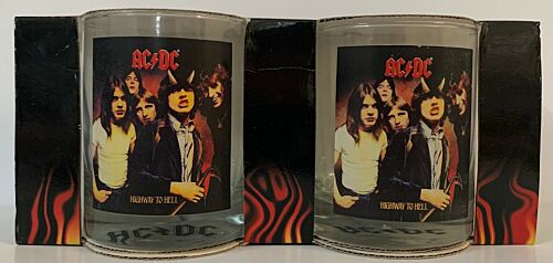 AC/DC Set Of 2 Highway To Hell Round 325ml Spirit Glasses 
