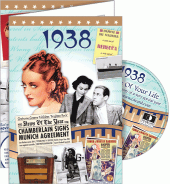 1938 Time Of Your Life - A Fabulous Visual History Of A Very Special Year - Deluxe Greeting Card & Full Length DVD Birthday