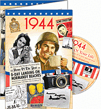 1944 Time Of Your Life - A Fabulous Visual History Of A Very Special Year - Deluxe Greeting Card & Full Length DVD Birthday