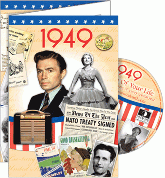 1949 Time Of Your Life - A Fabulous Visual History Of A Very Special Year - Deluxe Greeting Card & Full Length DVD Birthday
