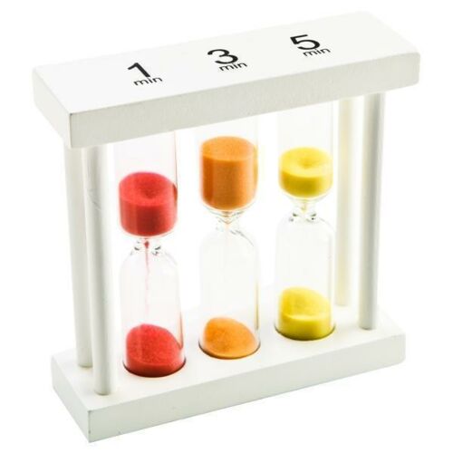 3 In 1 Coloured Sand Timer 1 3 & 5 Minutes 