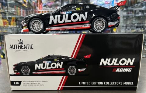 2023 Thrifty Newcastle 500 #400 Tim Slade 400 Race Starts Nulon Racing Chevrolet Camaro ZL1 1:18 Scale Model Car
