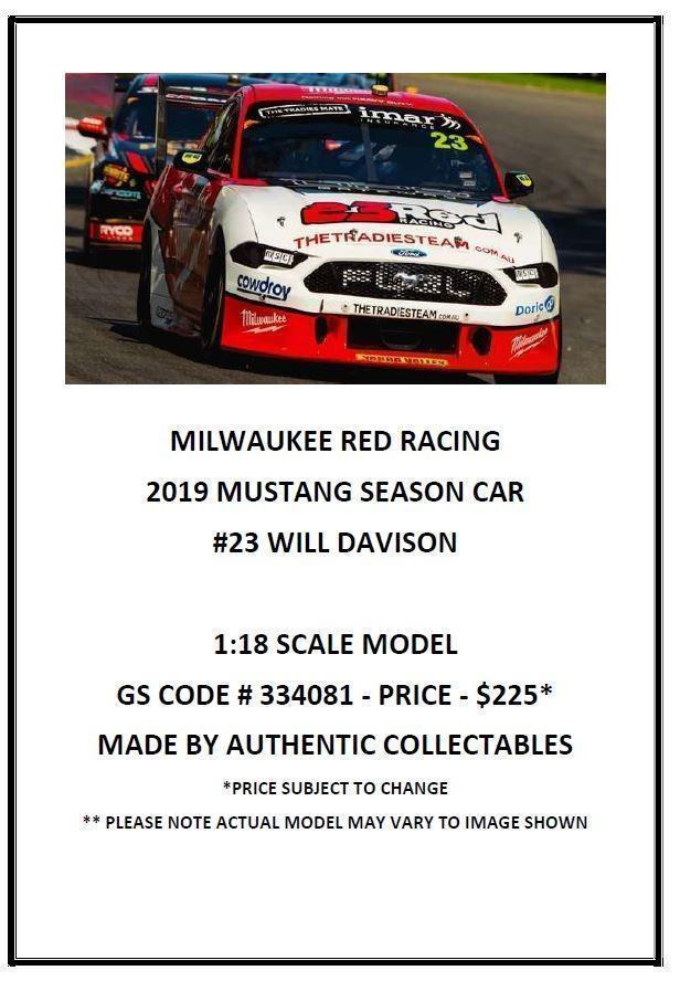 2019 #23 Will Davison Milwaukee Racing