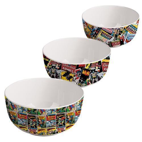 Justice League Set Of 3 Ceramic Bowls 