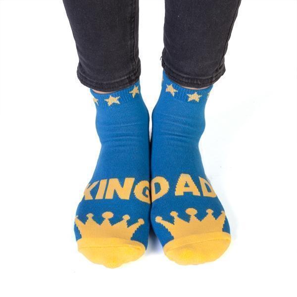 Feet Speaks King Dad Coloured Long Socks With Great Soles One Size Fits Most