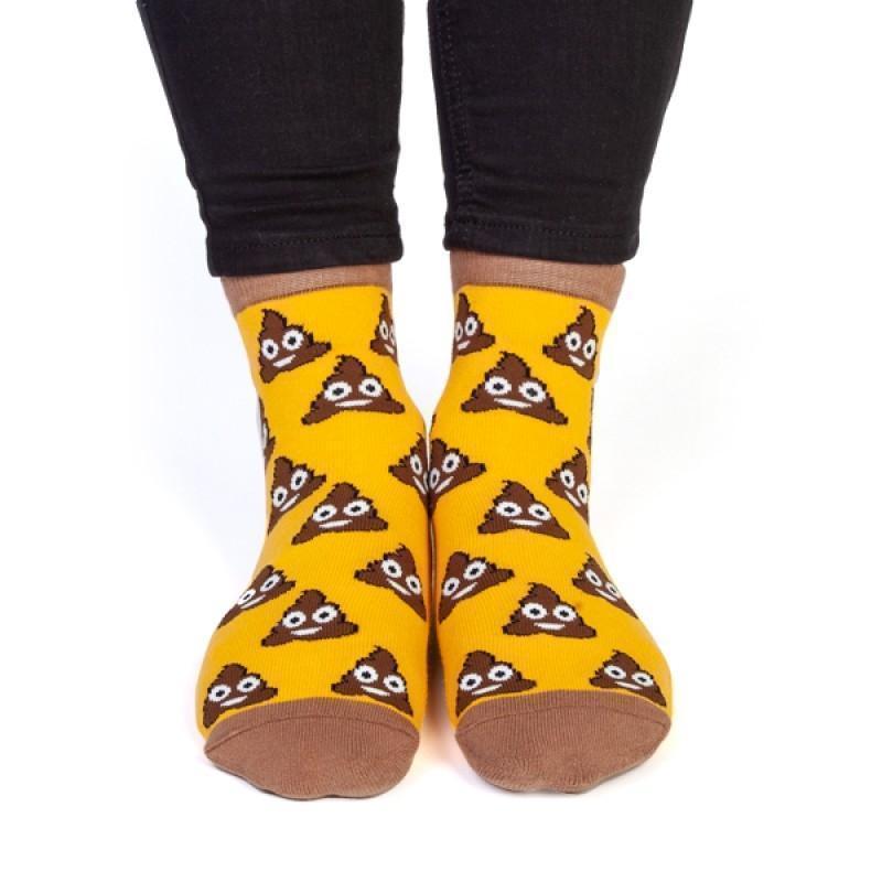 Feet Speak Poo Emoji Socks