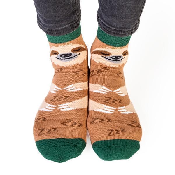 Feet Speaks Sloth Nap Time Coloured Long Socks With Great Soles One Size Fits Most