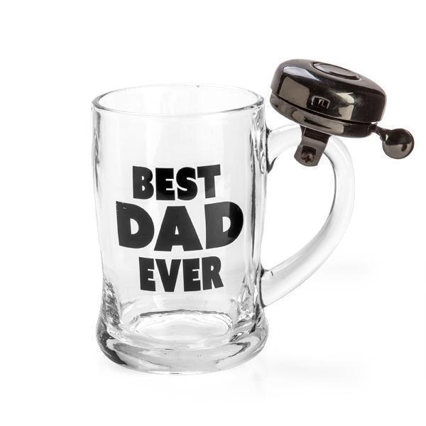 Best Dad Ever Bell Mug Glass Beer In Box Drinking Alcohol Birthday Present Gift Idea