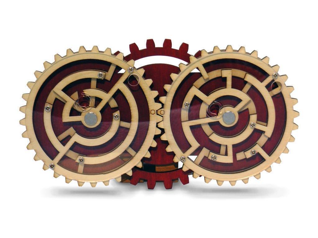 Double Trouble Wooden Maze Puzzle With A Twist Fun Game Gift Idea