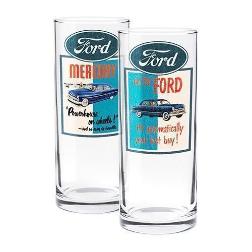 Ford Heritage Design Set Of 2 340mL Highball Drinking Glasses