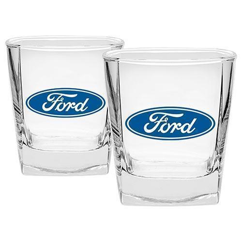 Ford Blue Logo Set Of 2 285ml Spirit Glasses