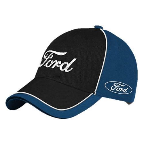 Ford Black & Blue Embroidered Logo Adjustable Snap Back Cap Hat