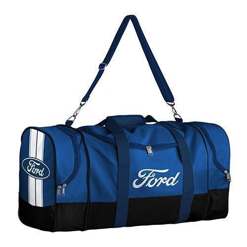 Ford Blue Multiple Pocket Sports Carry Large Gym Shoulder Duffle Travel Bag