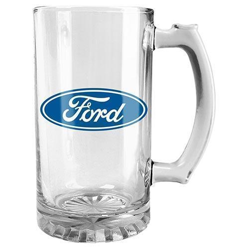 Ford Blue Logo 500ml Glass Stein Drinking Alcohol
