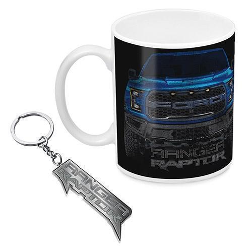 Ford Ranger Raptor Logo 330mL Ceramic  Coffee Mug With Ford Keyring