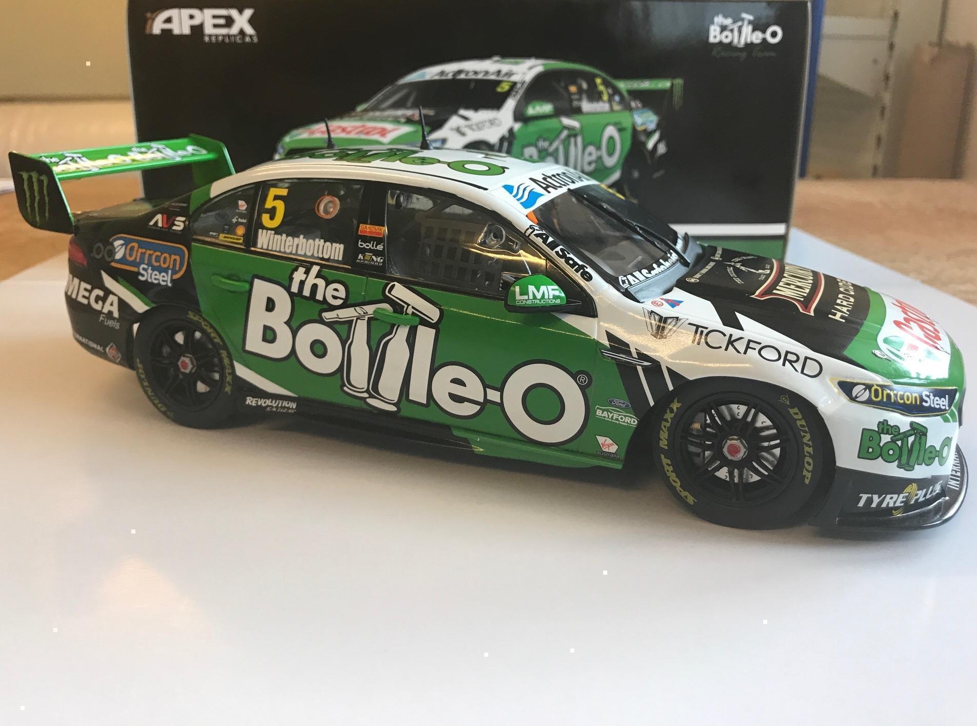 2018 Mark Winterbottom #5 The Bottle-o Racing Livery  Ford Falcon FGX 1:18 Scale Model Car