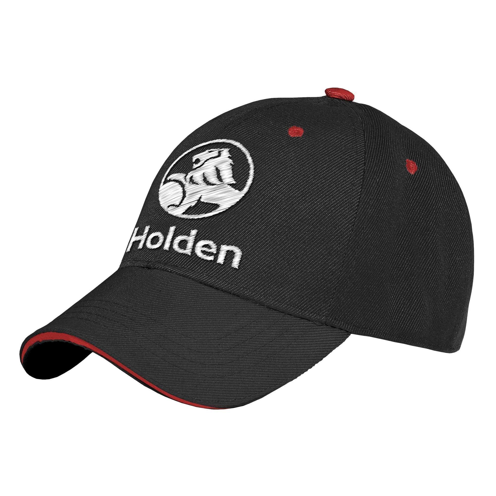 Holden Mens Adult Embroidered Core Logo Black Adjustable Snap Back Baseball Cap