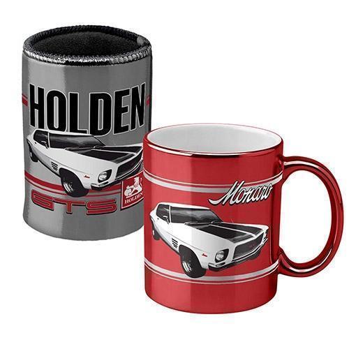 Holden Monaro Metallic 330ml Coffee Mug Cup & 375ml Can Cooler Gift Set