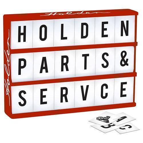 Holden Light Up Box With 85 Letters & Holden Symbols Man Cave Pool Room