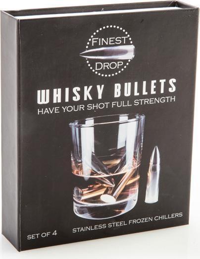 Set Of 4 Stainless Steel Whiskey Bullets Frozen Chillers