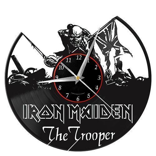 Iron Maiden Record Design Vinyl Clock 