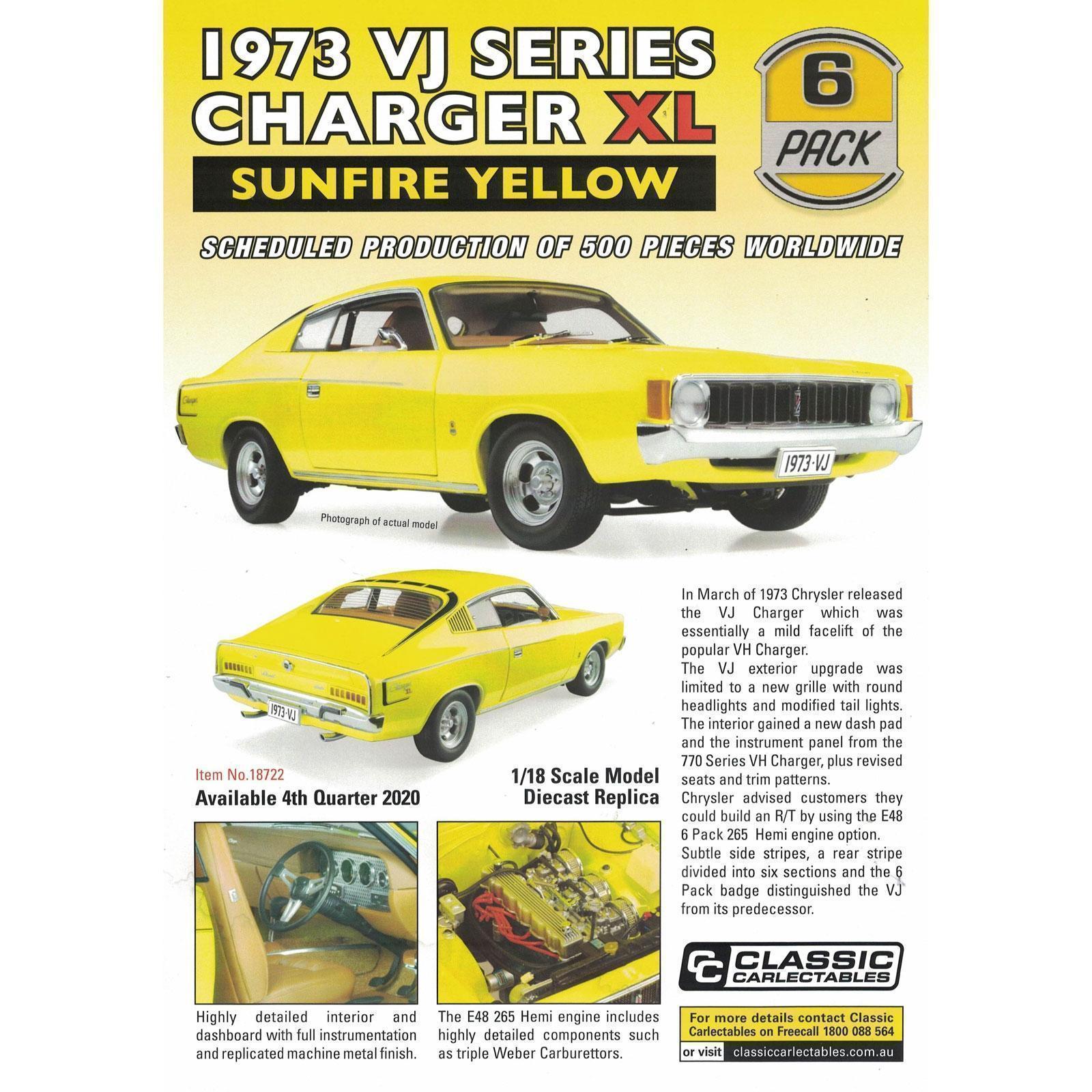 1973 Chrysler VJ Series Charger XL Sunfire Yellow
