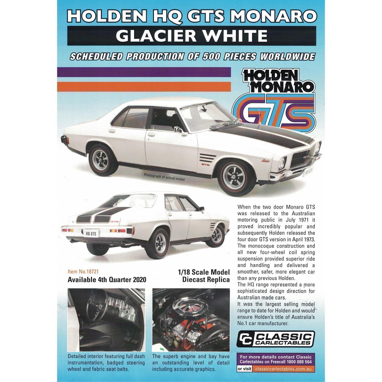 Holden HQ GTS Monaro Glacier White 