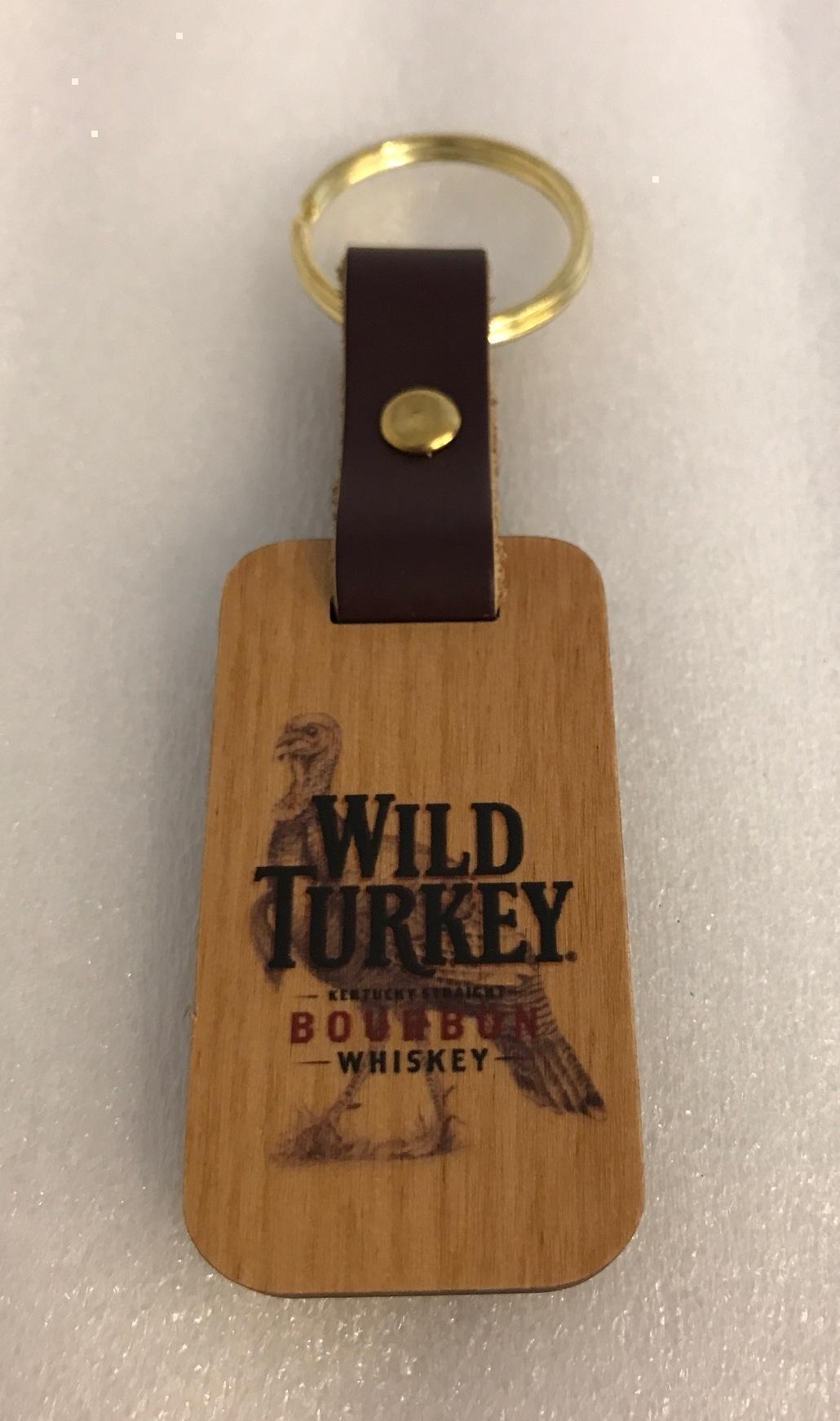 Wild Turkey Wooden Keyring 