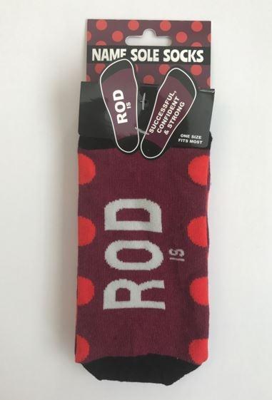 Rod Name Sole Socks Bright Coloured One Sit Fits Most