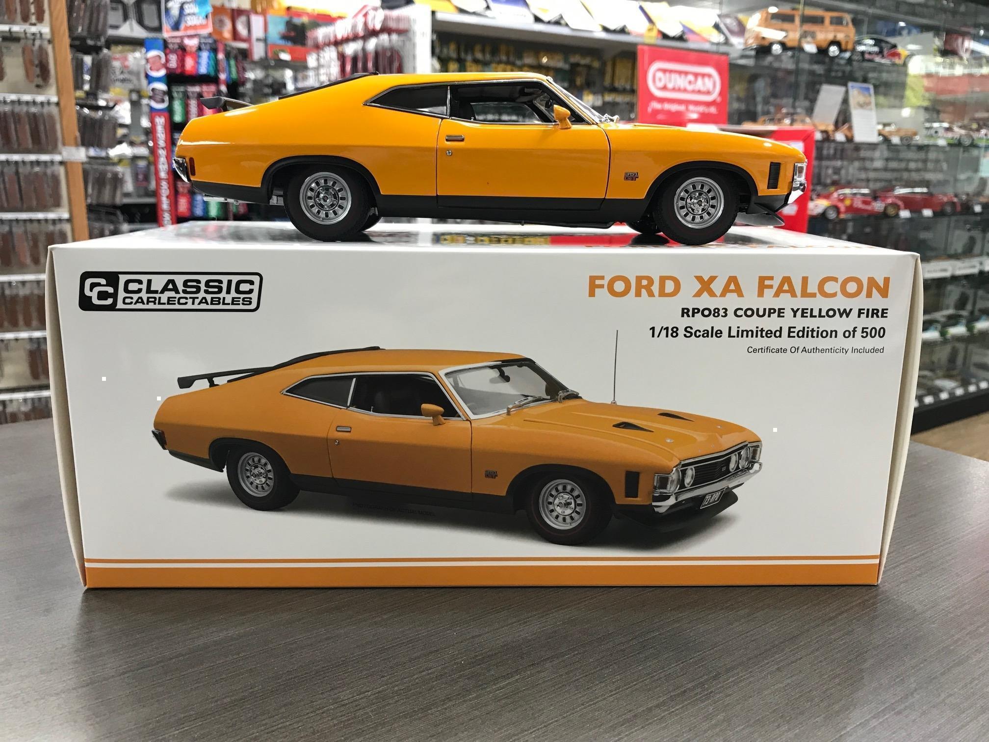 Ford XA Falcon GT RPO83 Coupe Yellow Fire 1:18 Scale Model Car