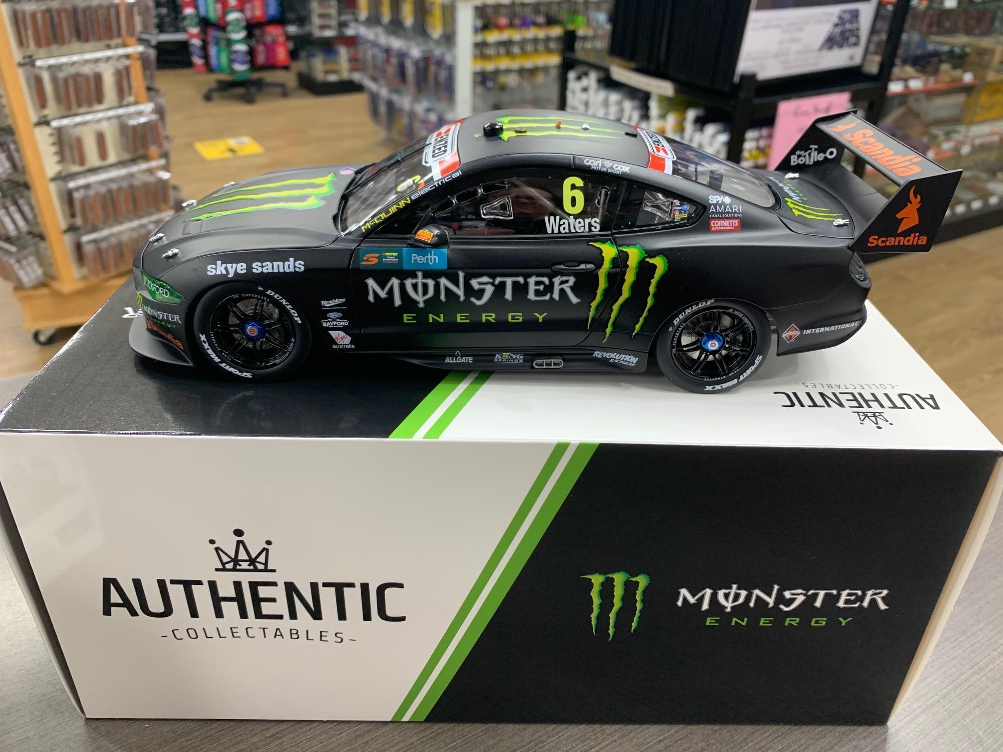 2019 #6 Cam Waters Monster Energy Racing Ford Mustang Season Car 1:18 Scale Model Car