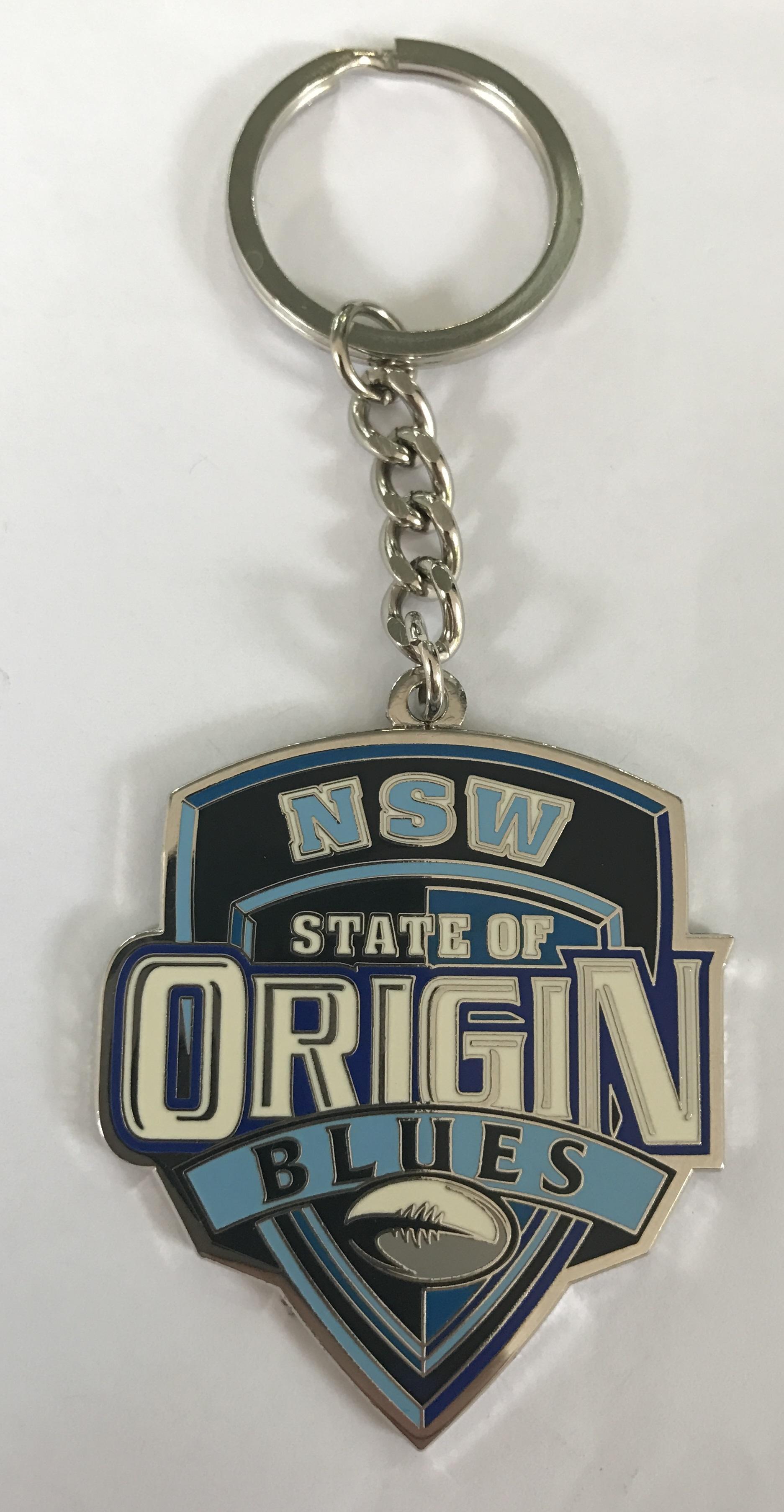 NSW Blues State Of Origin Metal Keyring