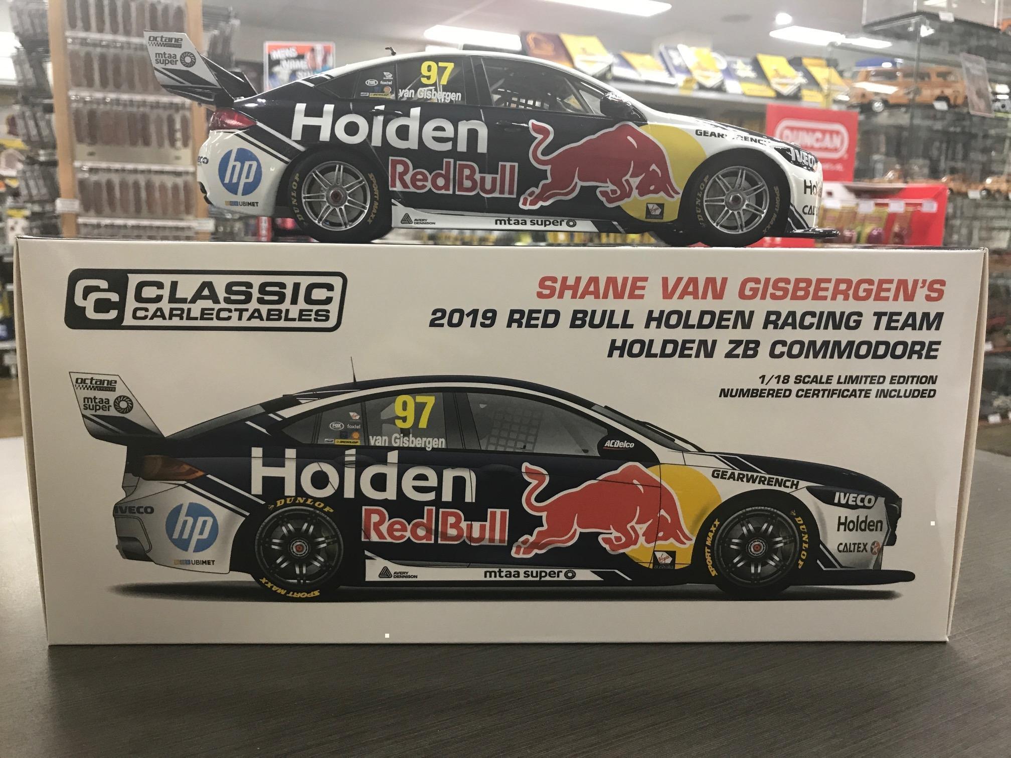 2019 #97 Shane Van Gisbergen Red Bull Holden Racing Team Season Car Holden ZB Commodore 1:18 Scale Model Car
