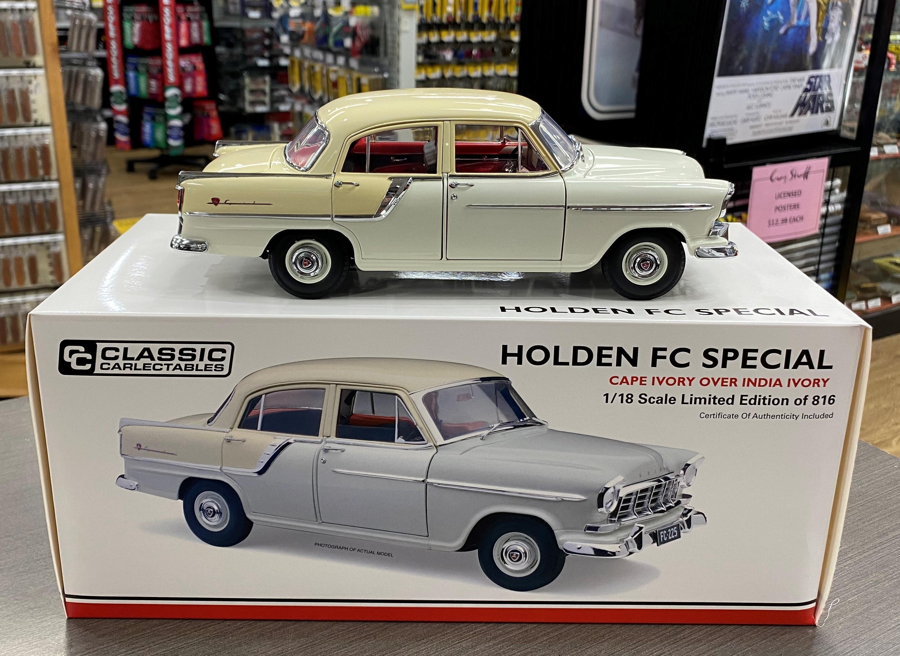 Holden FC Special Cape Ivory Over India Ivory With Riff Red & Black Interior 1:18 Die Cast Scale Model Car
