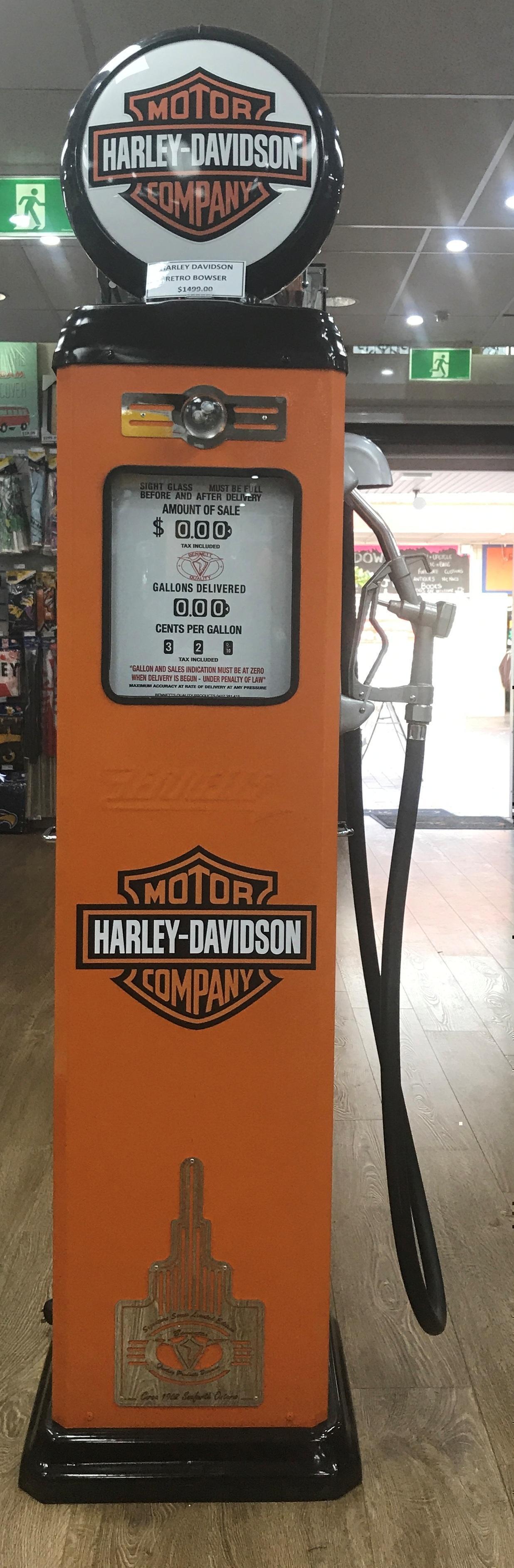 Harley Davidson Light Up Retro Petrol Gas Pump Bowser