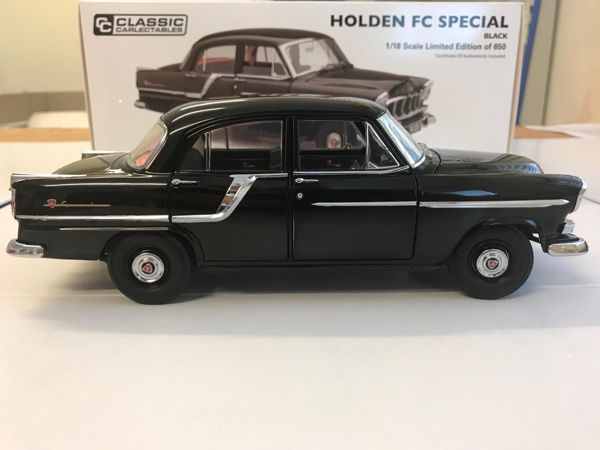 Holden FC Special Black With Riff Red And Black Interior 1:18 Scale Model Car