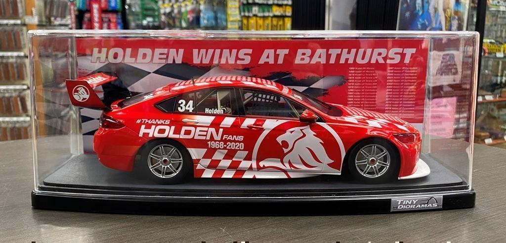 Holden Wins At Bathurst 1968-2020 Tiny Dioramas Slimline 1:18 Scale Display Case For Model Car