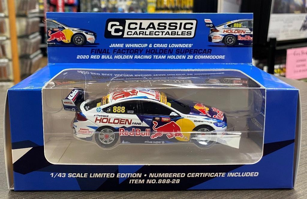 2020 Final Holden Factory Supercar Bathurst 1000 #888 Jamie Whincup & Craig Lowndes Red Bull Triple Eight Racing Holden ZB Commodore 1:43 Scale Model Car