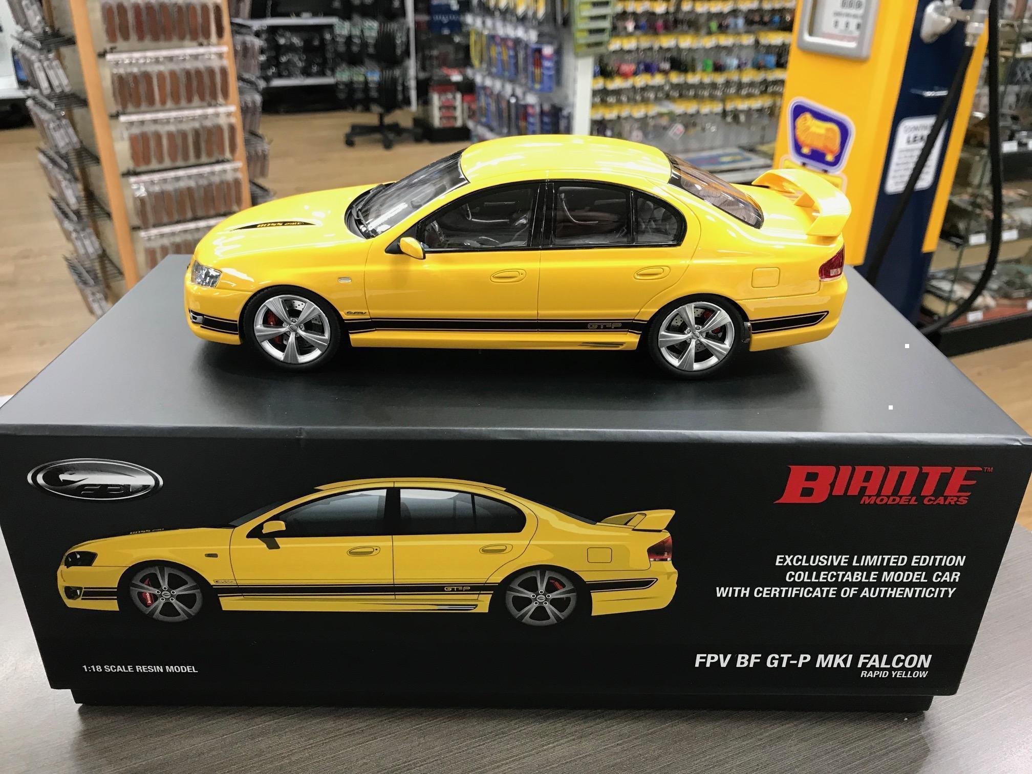 Ford FPV BF GT-P Rapid Yellow 1:18 Die Cast Scale Model Car 