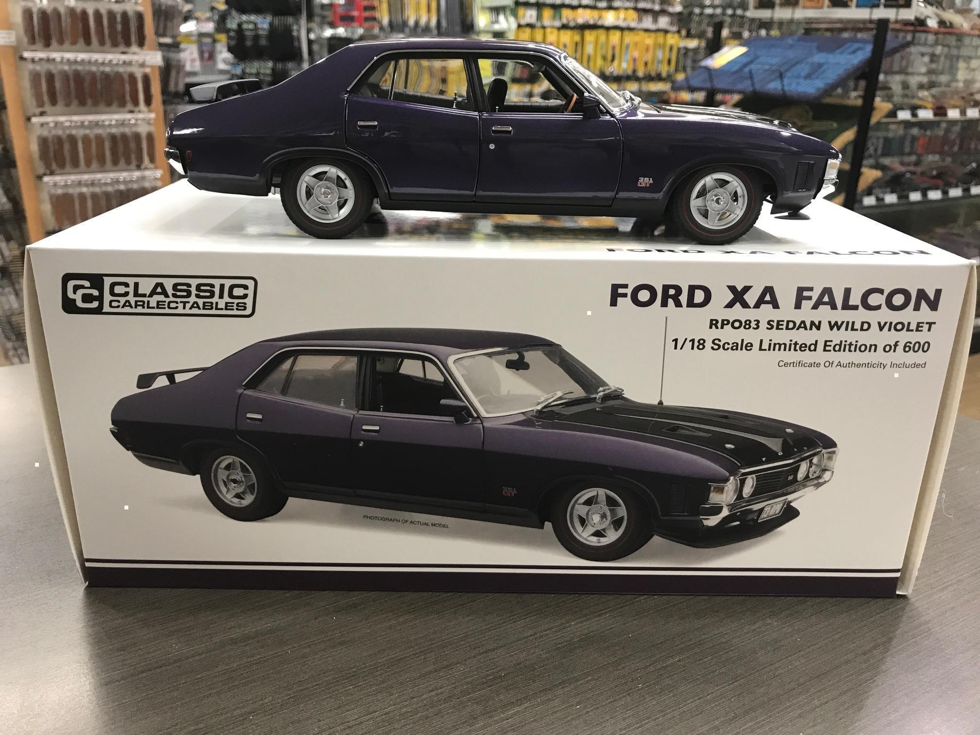 Ford XA Falcon RPO83 Sedan Wild Violet 1:18 Scale Model Car 