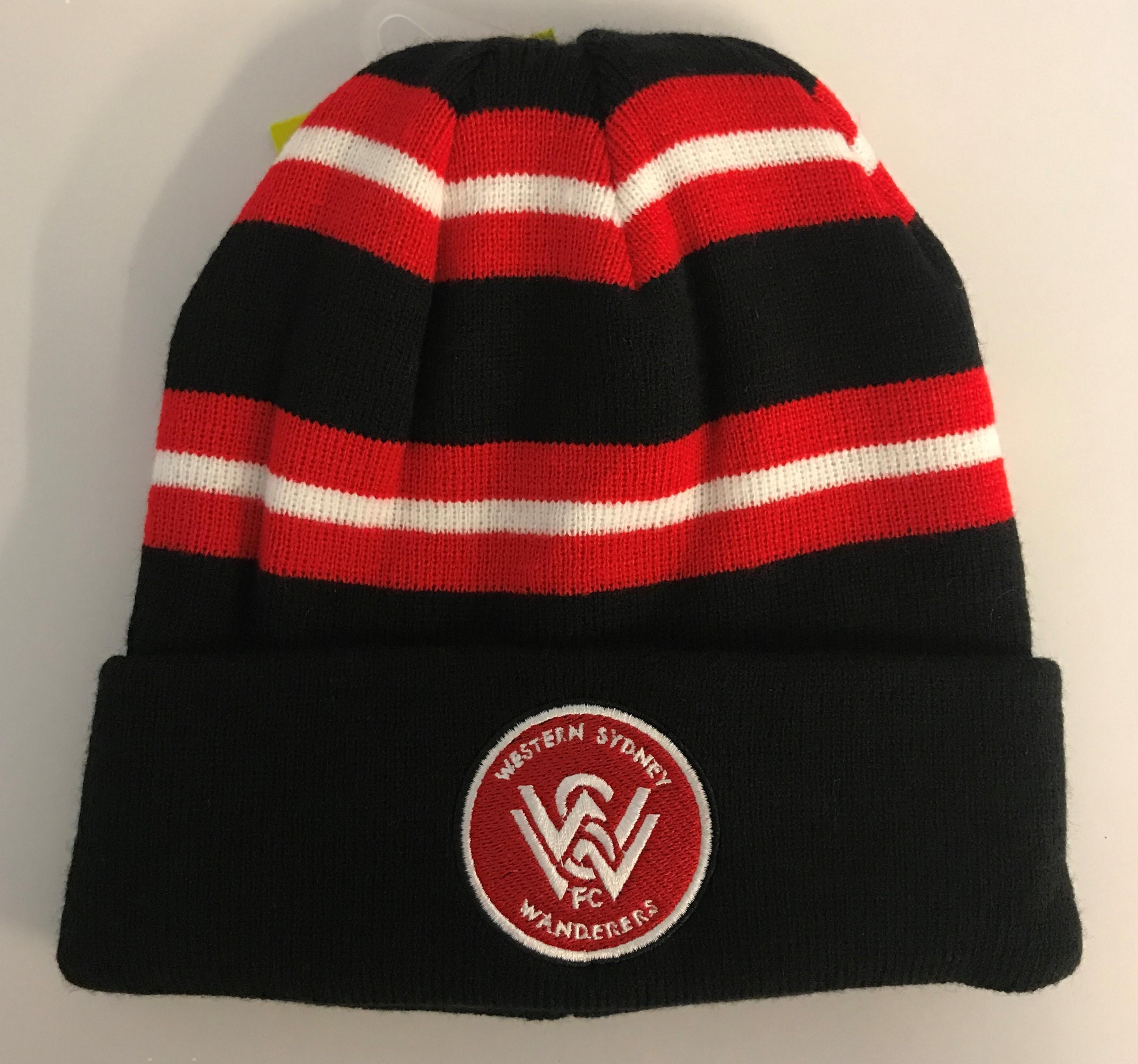 Western Sydney Wanderers WSW A-League Team Acrylic Stripe Wozza Beanie