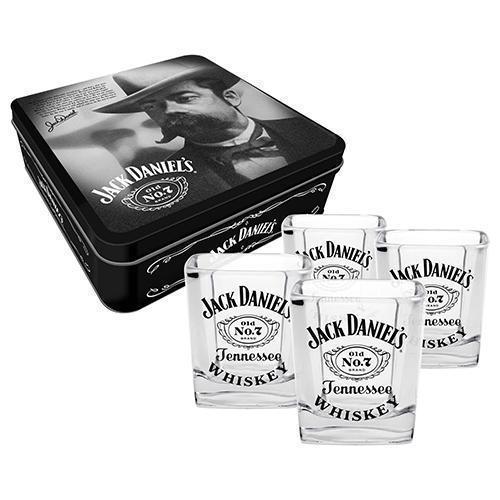 Jack Daniels Old No.7 Cameo Set of 4 285mL Spirit Glasses